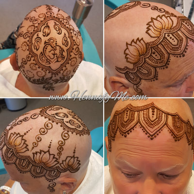 Do you see the Tribal Wolf paw in this henna crown?